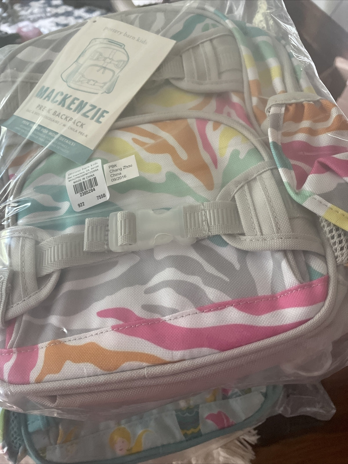 School Pottery barn BACKPACK Pre k RAINBOW ZEBRA Mini bag gift Disney travel .