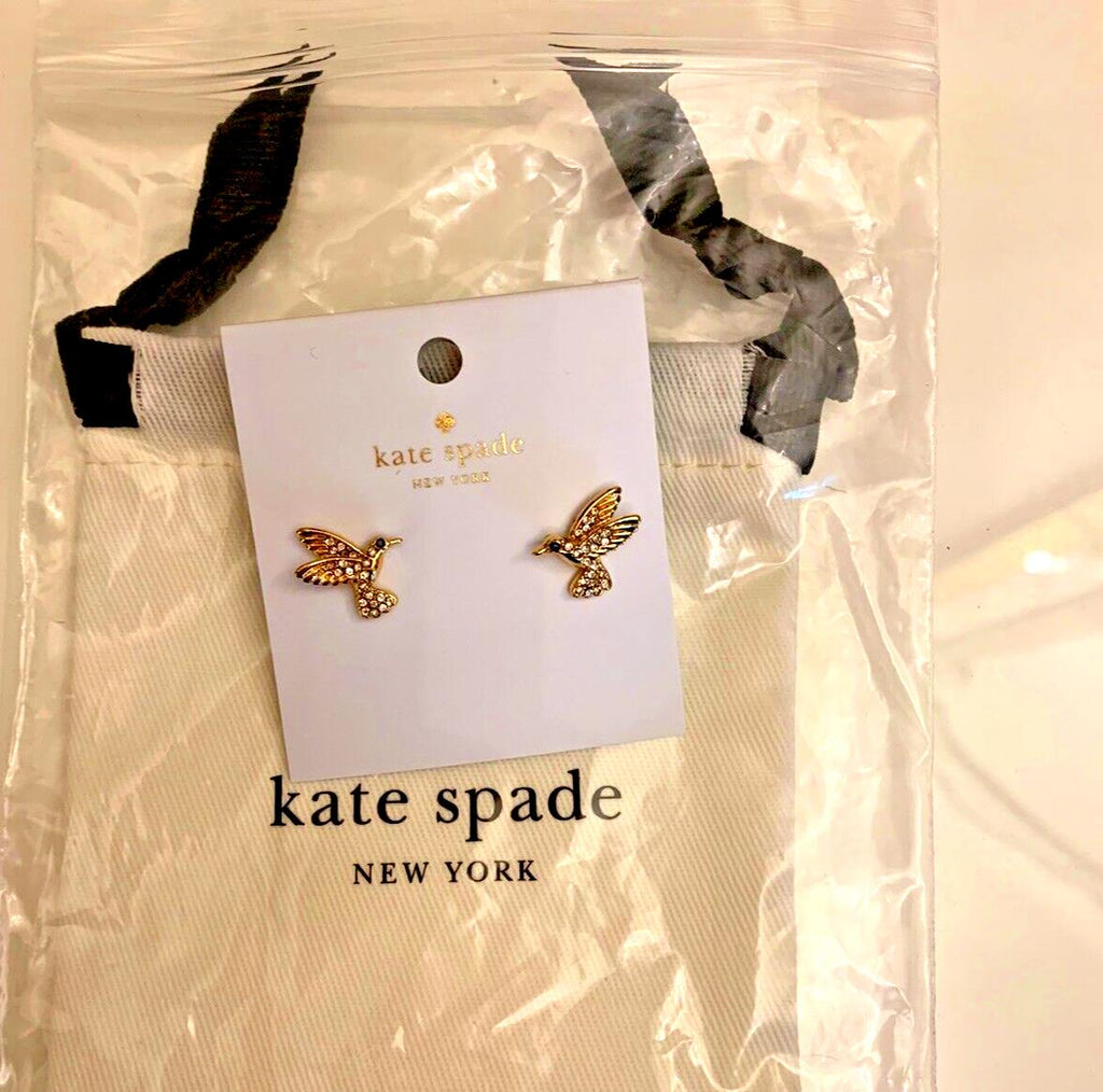 Kate Spade Earrings Disney girl bird gold mom gift teen school birthday party `