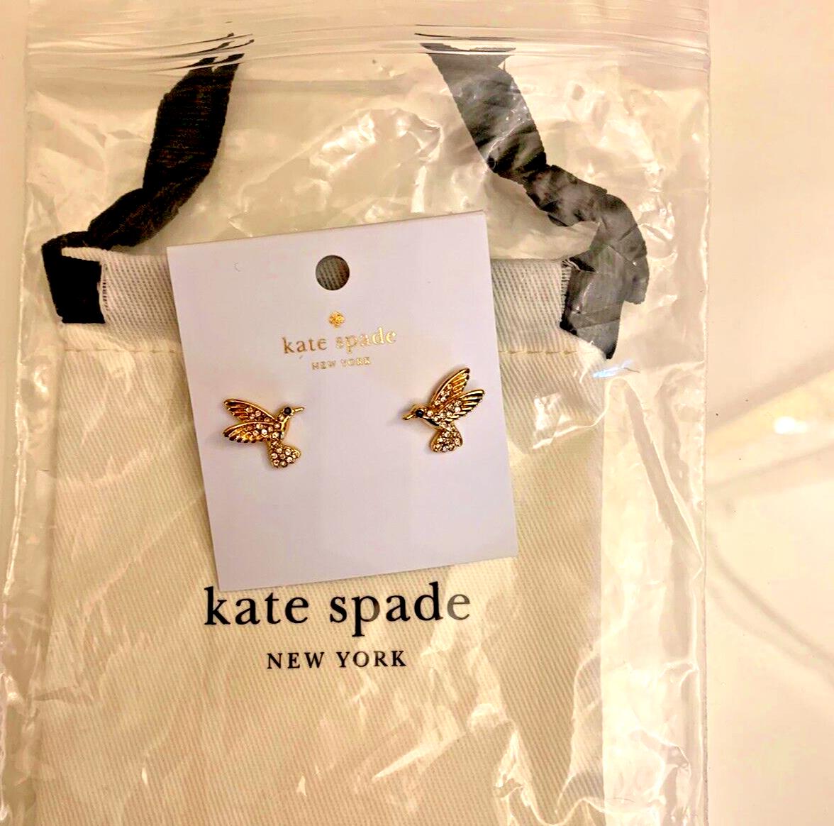 Kate Spade Earrings Disney girl bird gold mom gift teen school birthday party `