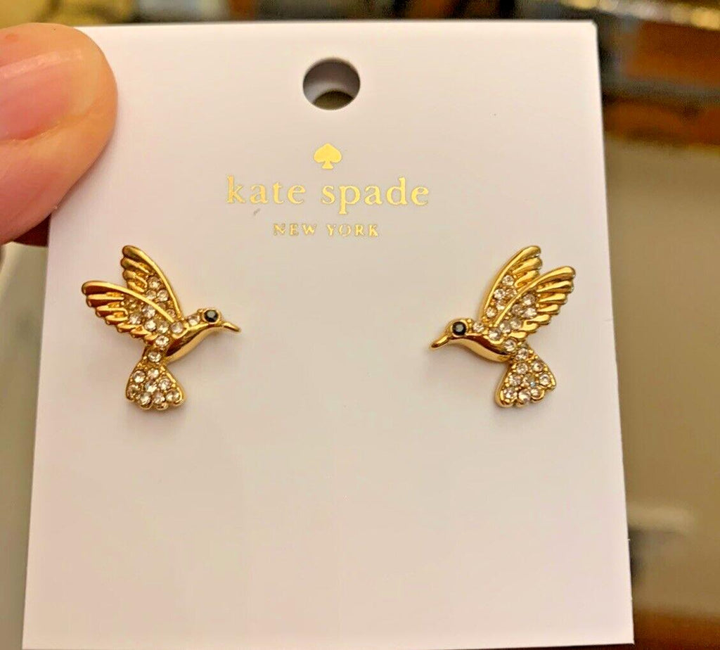 Kate Spade Earrings Disney girl bird gold mom gift teen school birthday party `