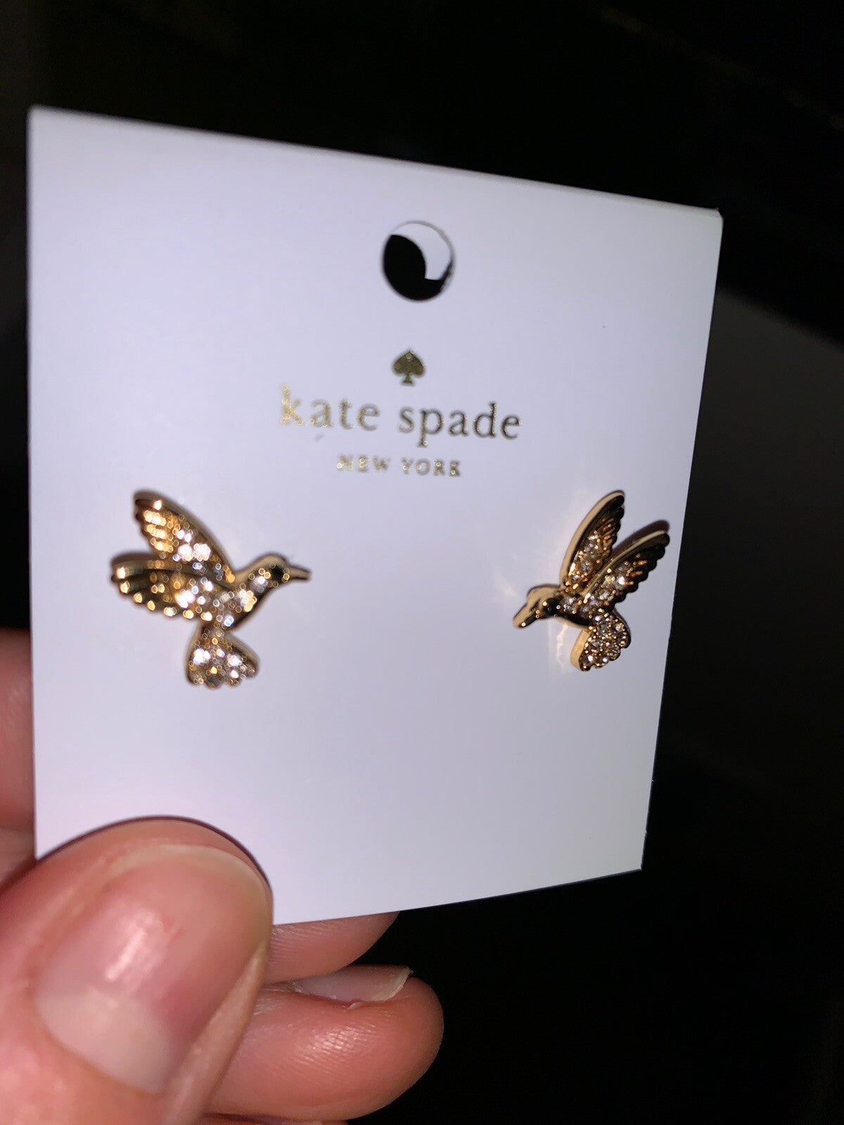 Kate Spade Earrings Disney girl bird gold mom gift teen school birthday party `