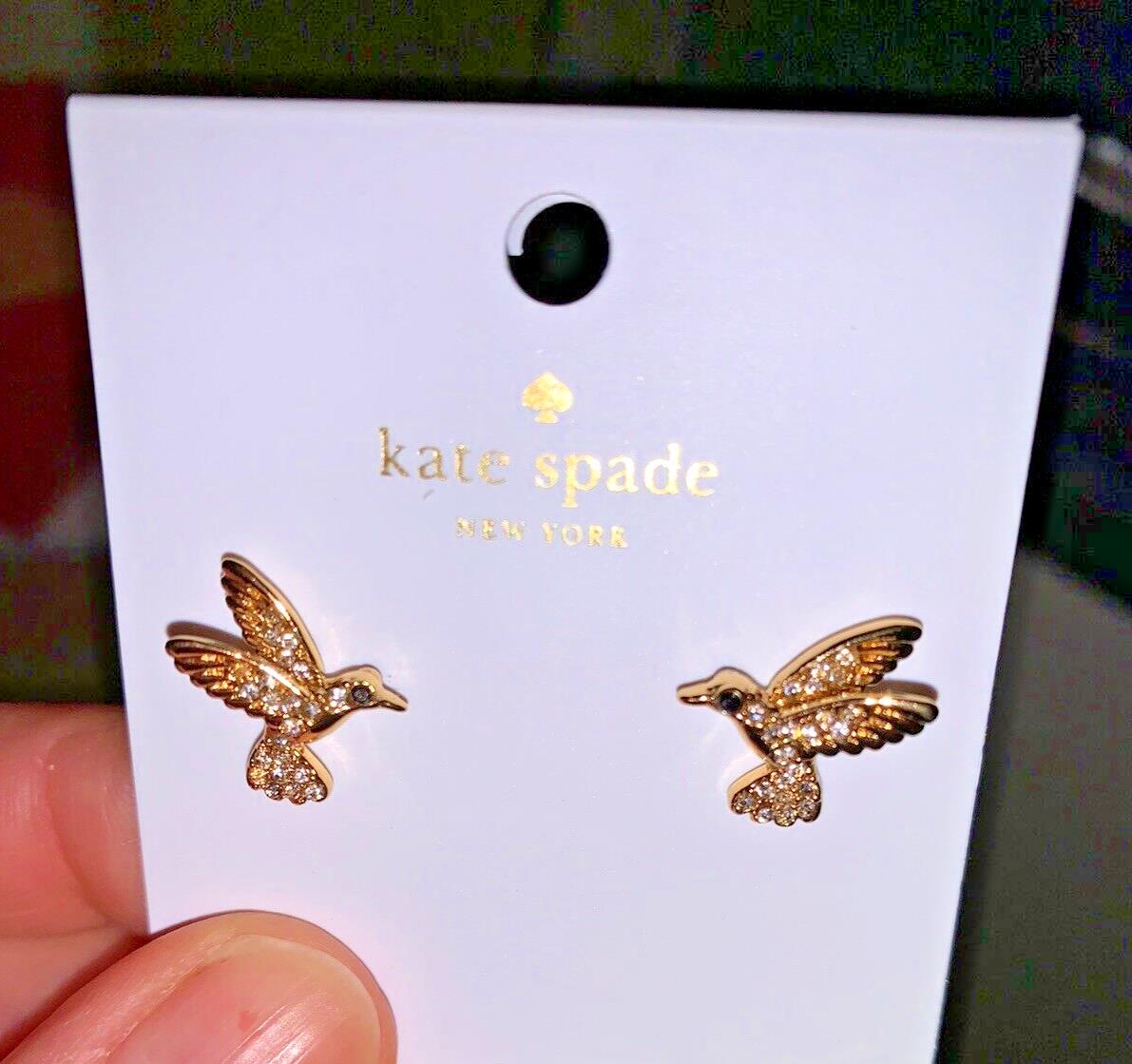 Kate Spade Earrings Disney girl bird gold mom gift teen school birthday party `