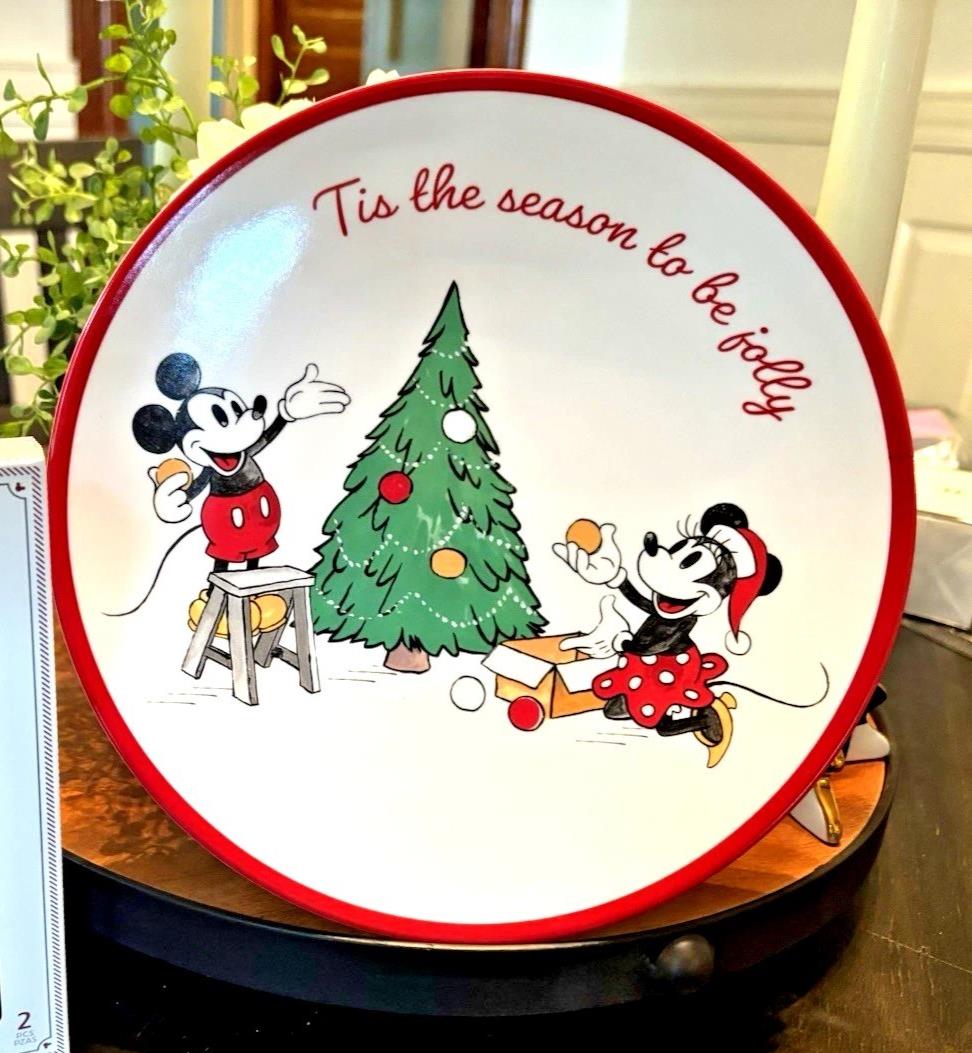Pottery Barn holiday Christmas Mickey Mouse party Disney dinner plate kid gift