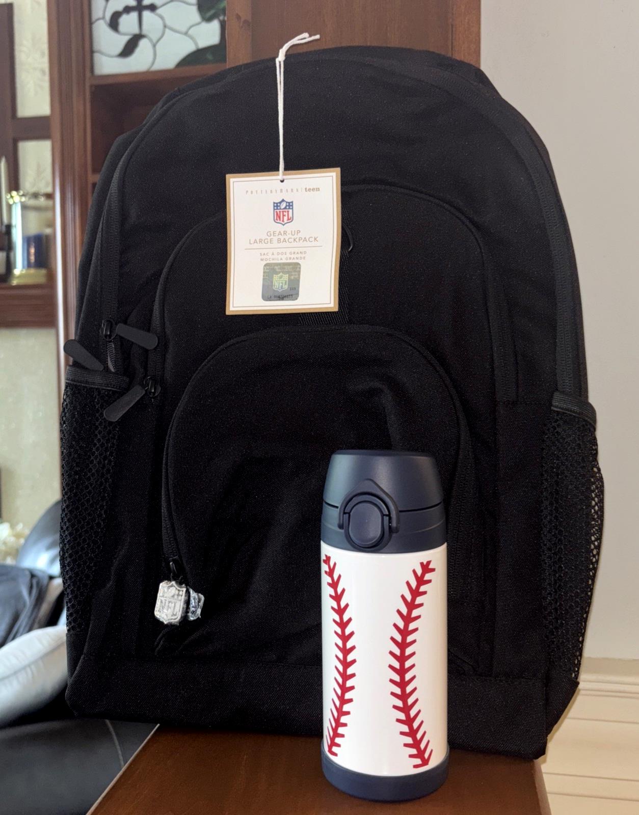 Pottery Barn School holiday BACKPACK WATER Football Baseball BAG sport Travel