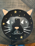 Pottery Barn Disney Plate Halloween Holiday party school black cat SET 4 gift "