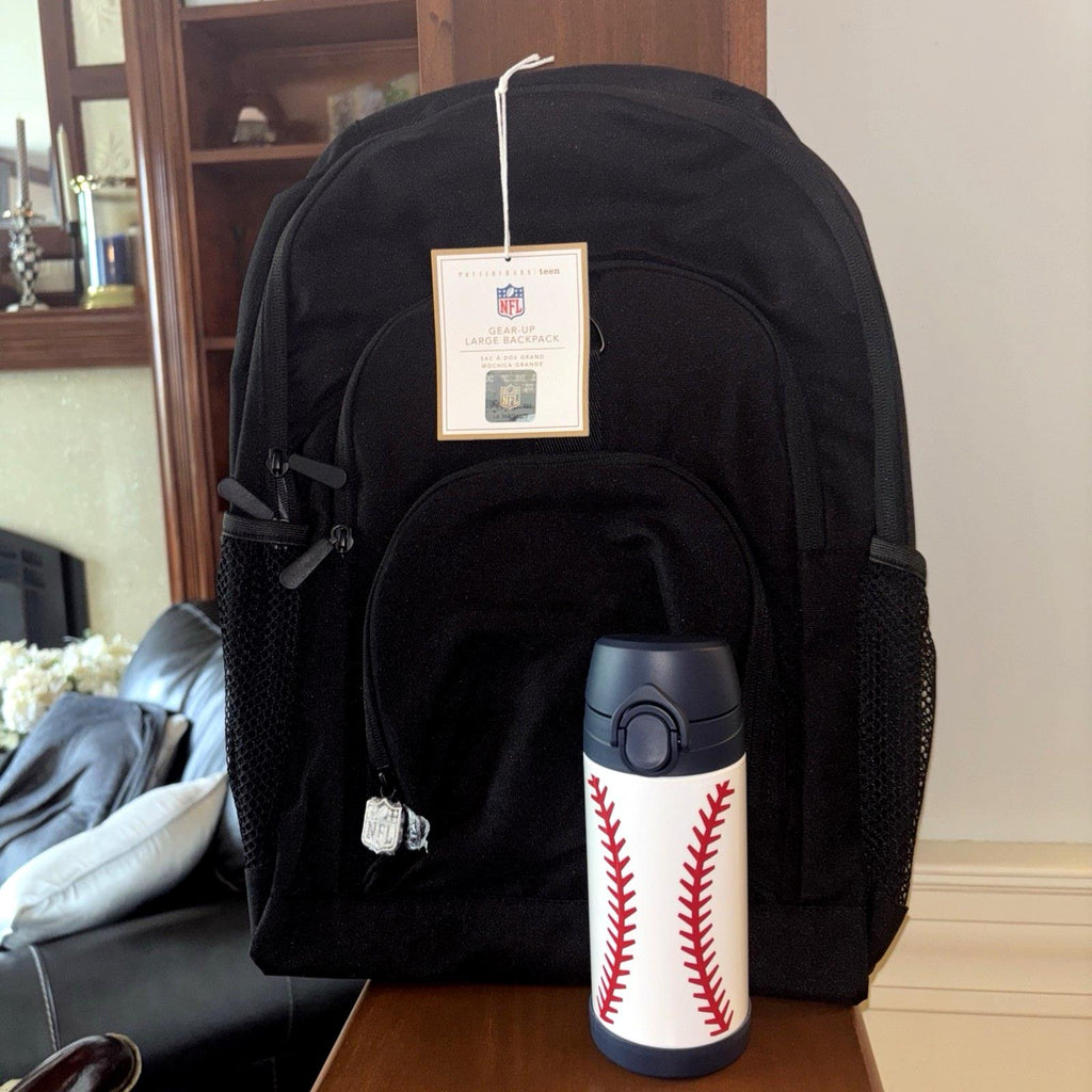 Pottery Barn School holiday BACKPACK WATER Football Baseball BAG sport Travel