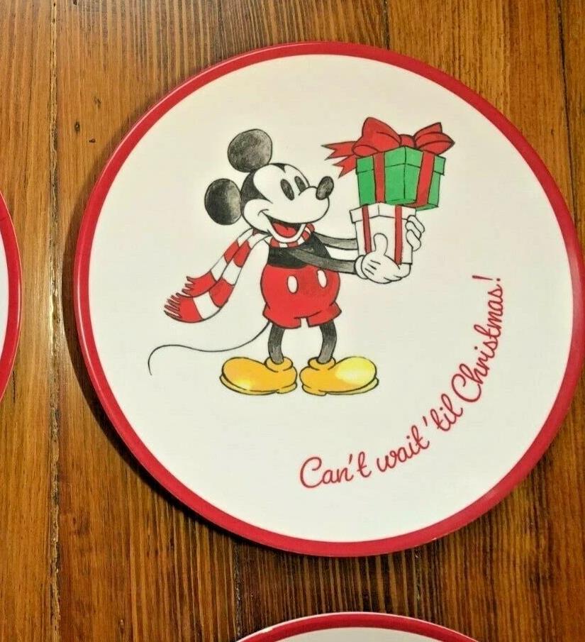 Pottery Barn holiday Christmas Mickey Mouse party Disney dinner plate kid gift