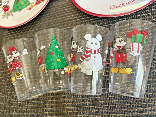 Disney Pottery Barn Mickey Mouse Cup holiday Christmas party gift peanuts SET