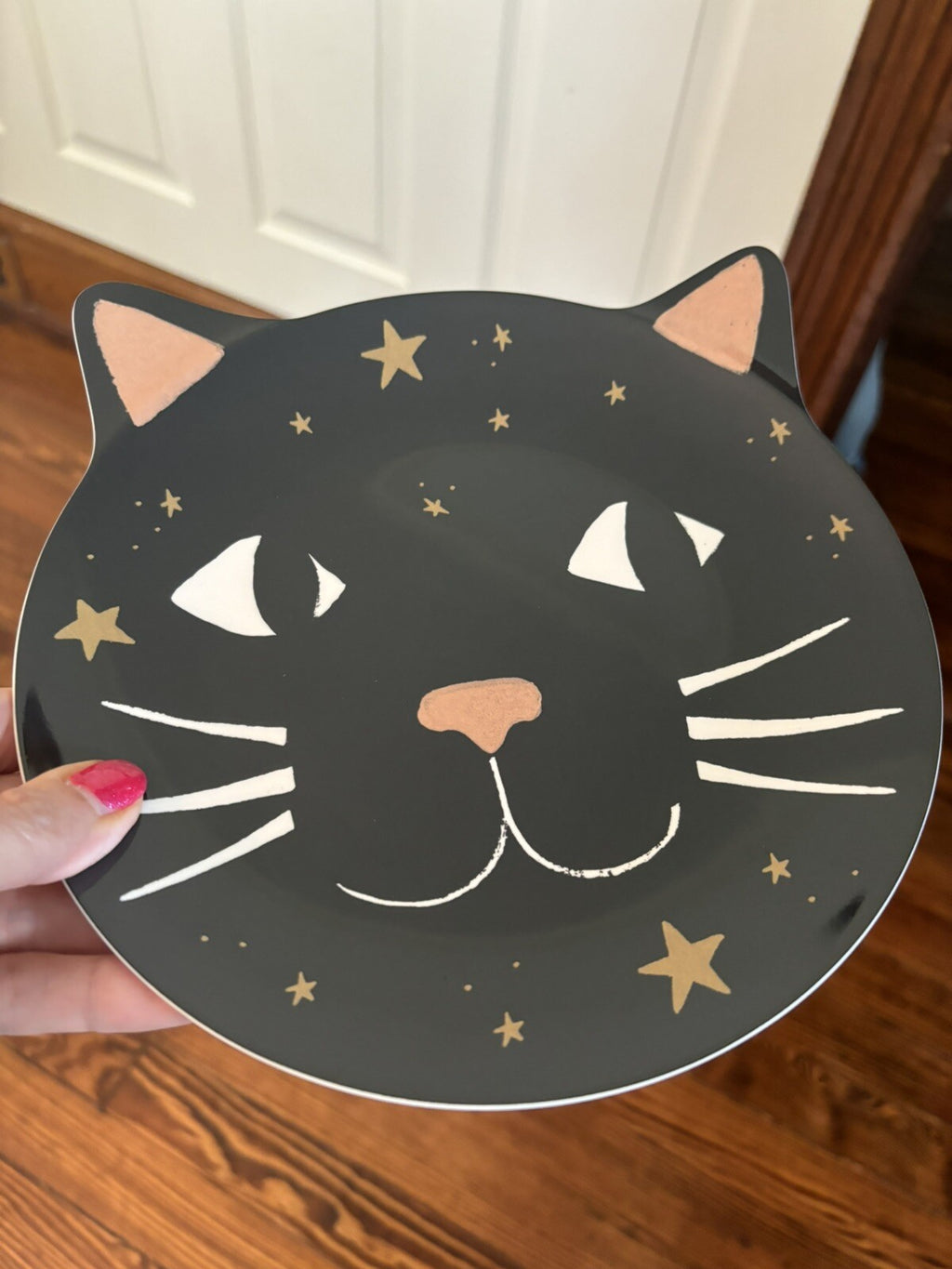 Pottery Barn Disney Plate Halloween Holiday party school black cat SET 4 gift "