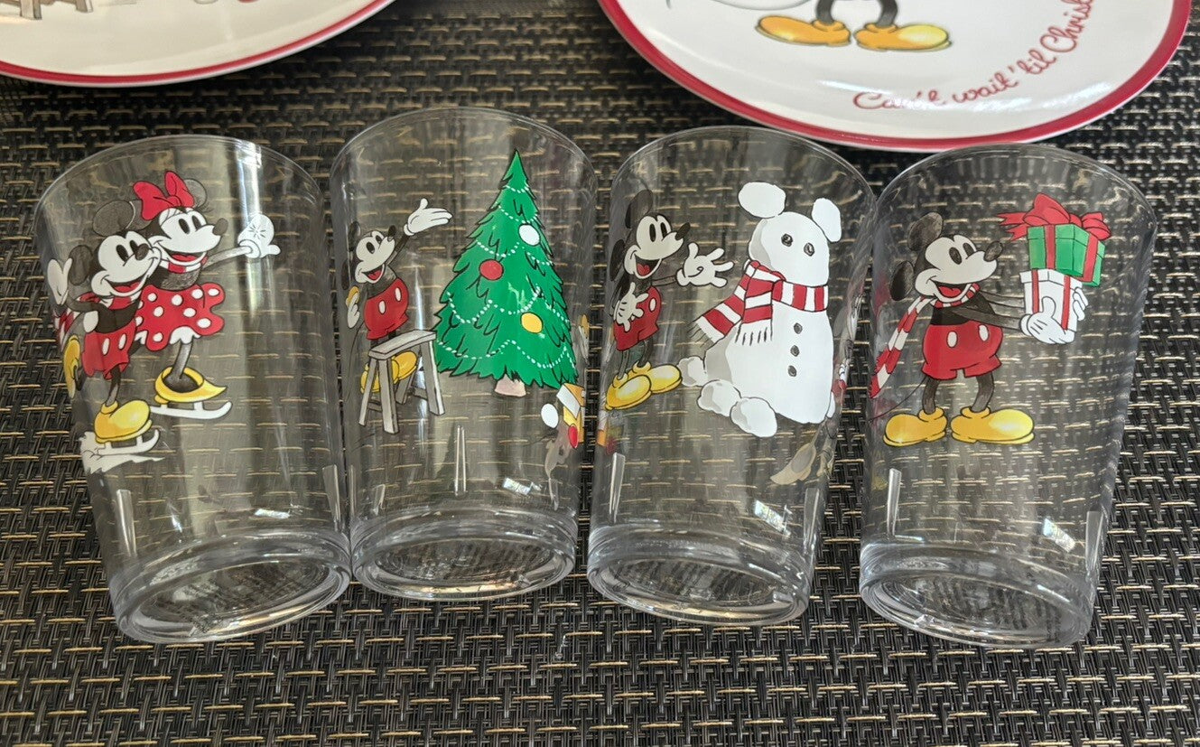 Disney Pottery Barn Mickey Mouse Cup holiday Christmas party gift peanuts SET