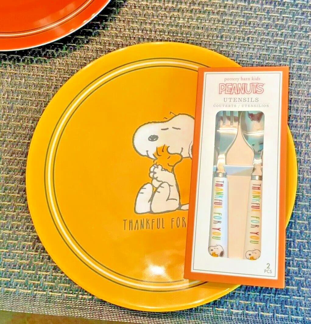 Pottery Barn snoopy Dinner Plate Disney Peanuts School holiday party kid gift