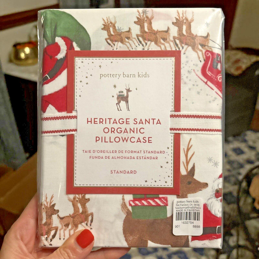 Pottery Barn Disney holiday pillowcase Rudolph Christmas heritage Winter kids m