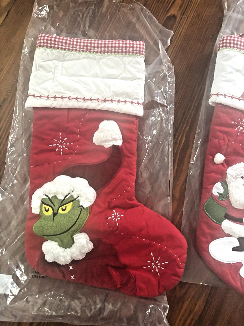 Pottery Barn Holiday Christmas stocking Santa Grinch Rudolph Seuss Disney SET 2