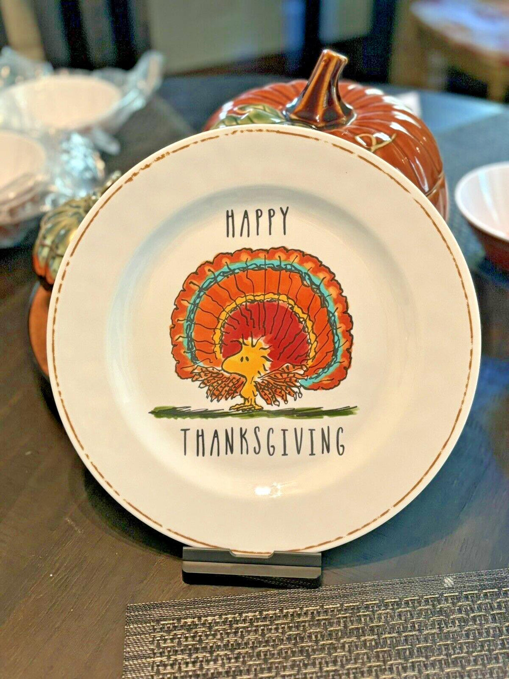Peanuts Pottery Barn Snoopy holiday Thanksgiving party KID Dinner school SET 2 a