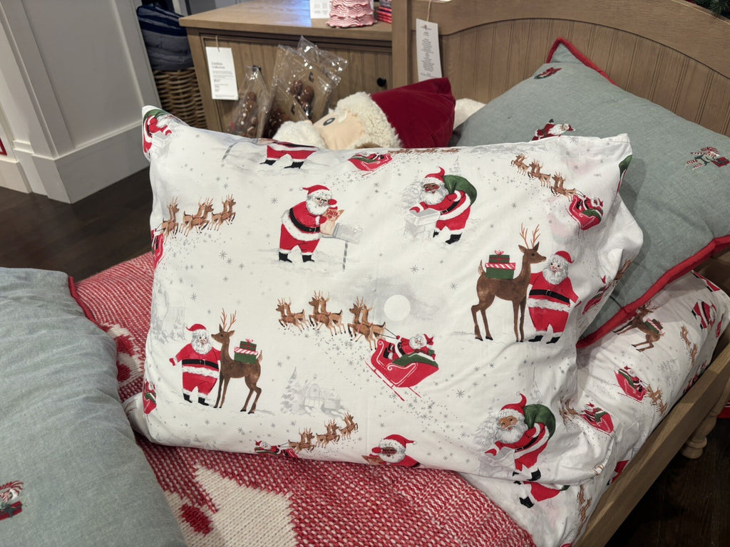 Pottery Barn Disney holiday pillowcase Rudolph Christmas heritage Winter kids m