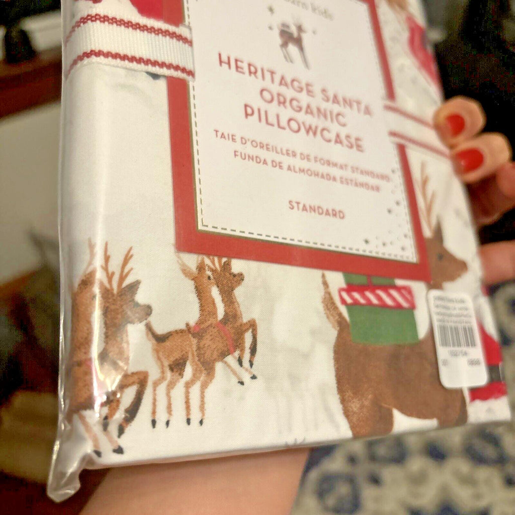 Pottery Barn Disney holiday pillowcase Rudolph Christmas heritage Winter kids m