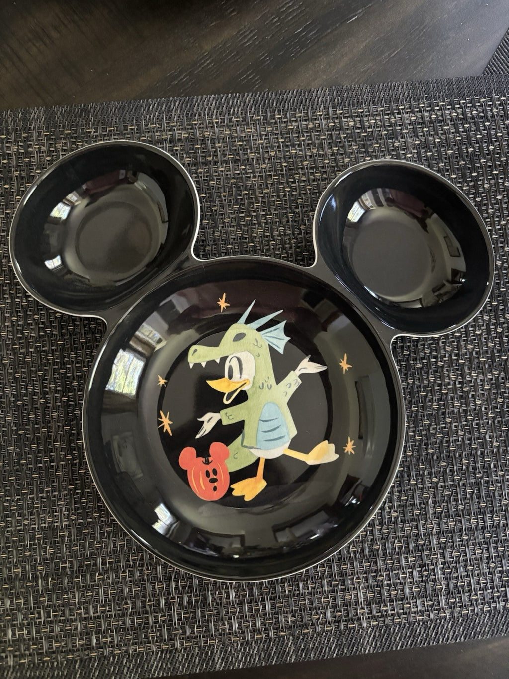 Disney Pottery Barn Mickey Mouse Plate Halloween holiday Party gift Kids dog "