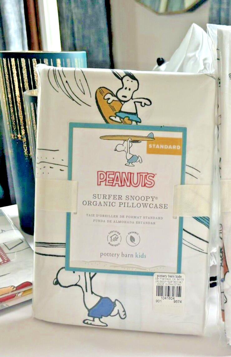Pottery Barn Snoopy peanuts Holiday Dog Star School Disney pillowcase kid SET 2