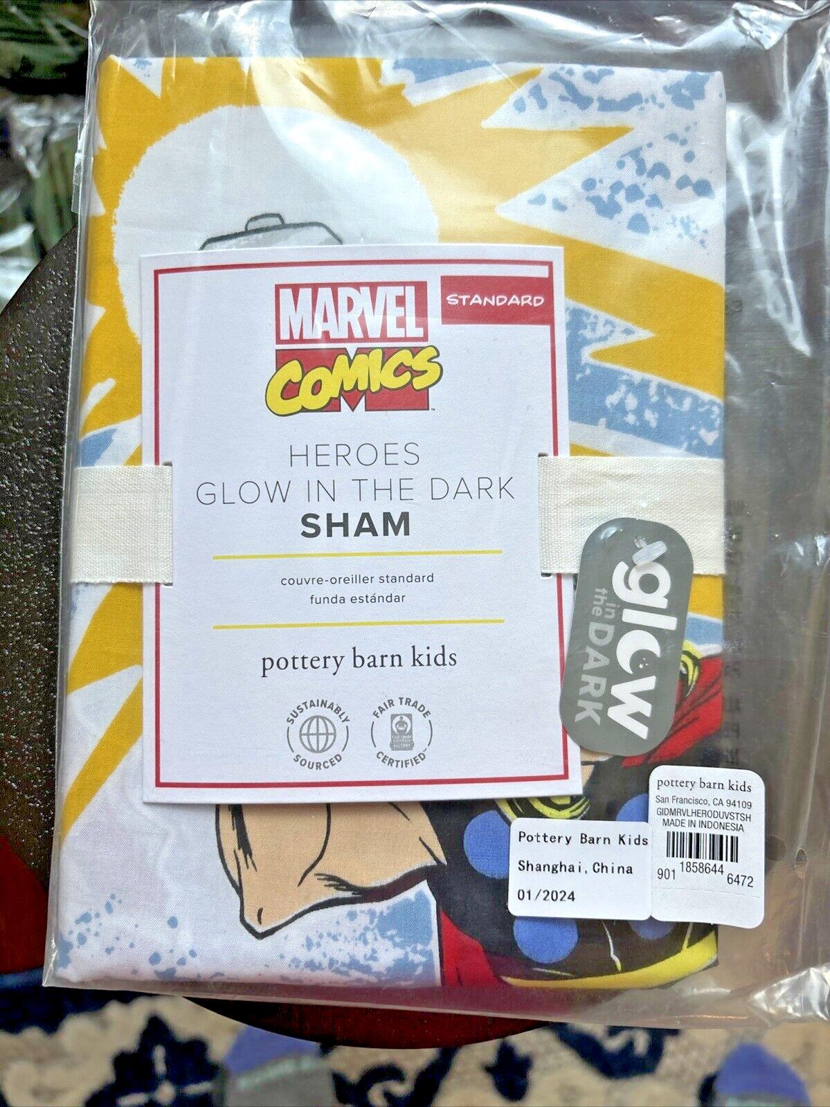 Pottery barn MARVEL Avengers Disney gift superHERO PILLOW Sham Christmas =