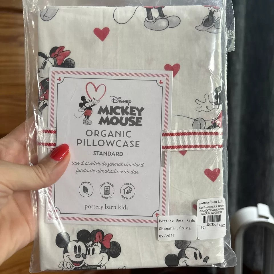 Pottery Barn Mickey Mouse Disney holiday kid party birthday Pillowcase gift m