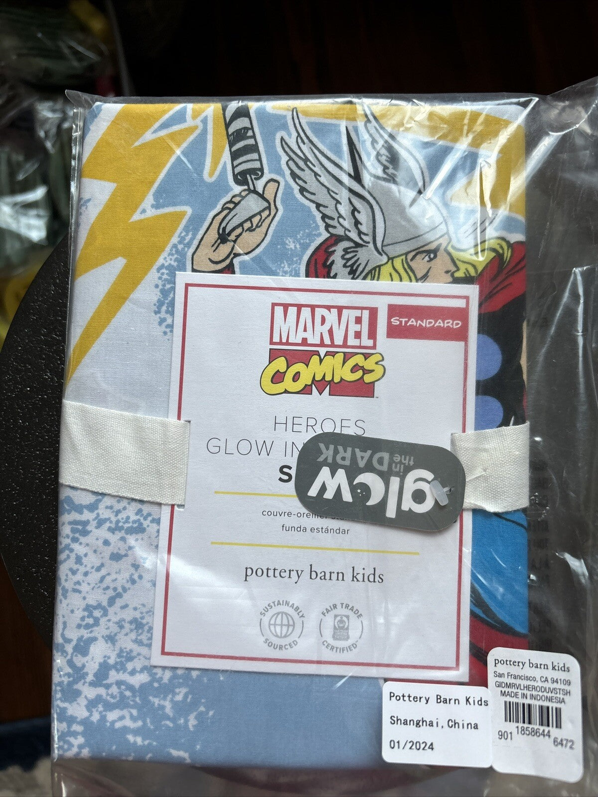 Pottery barn MARVEL Avengers Disney gift superHERO PILLOW Sham Christmas =