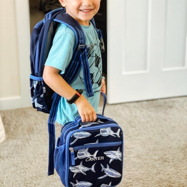 Disney School Pottery barn Shark BACKPACK holiday birthday party gift boy .