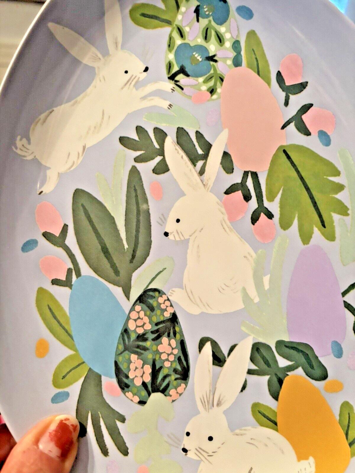 Disney Pottery Barn holiday Plate Peter rabbit Easter Bunny party gift floral a