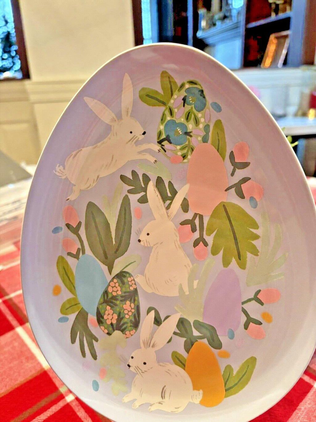 Disney Pottery Barn holiday Plate Peter rabbit Easter Bunny party gift floral a