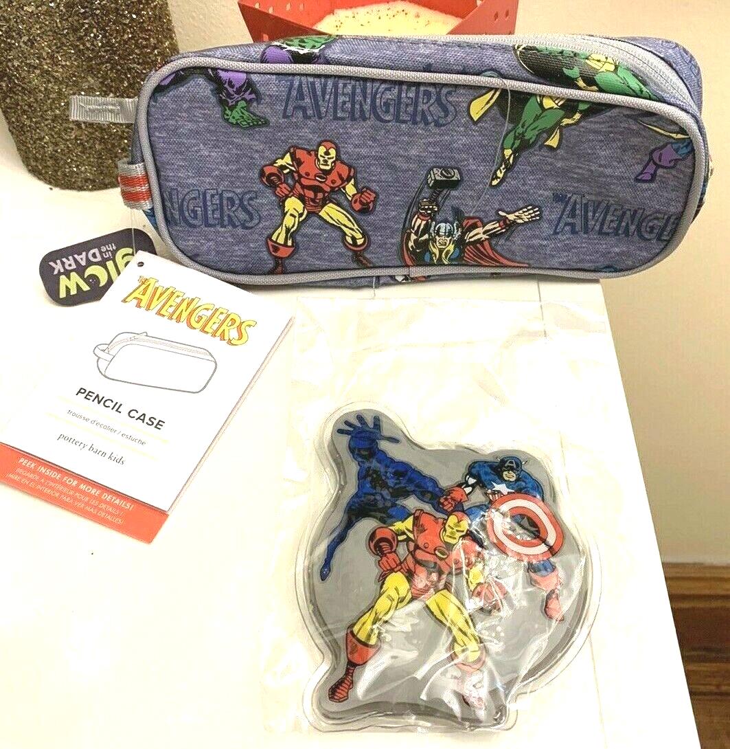 School Pottery barn Flash Batman Lunch bag+Marvel Pencil case Avengers pre k .