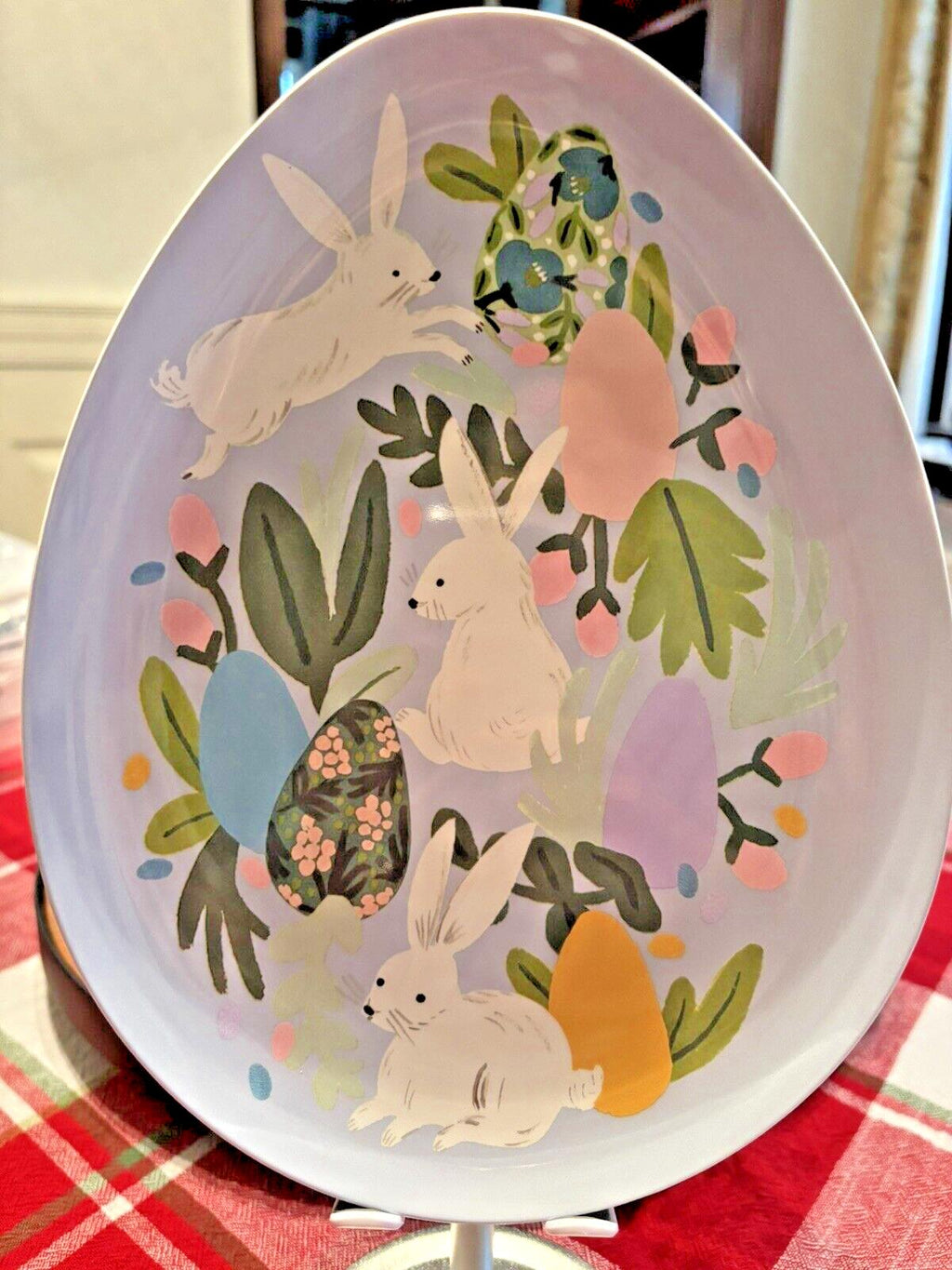 Disney Pottery Barn holiday Plate Peter rabbit Easter Bunny party gift floral a