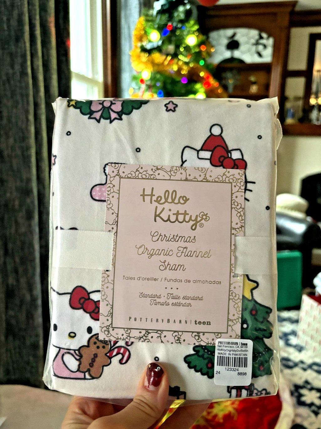 Pottery Barn Disney pillow sham HELLO KITTY Holiday gift party birthday Girl bow