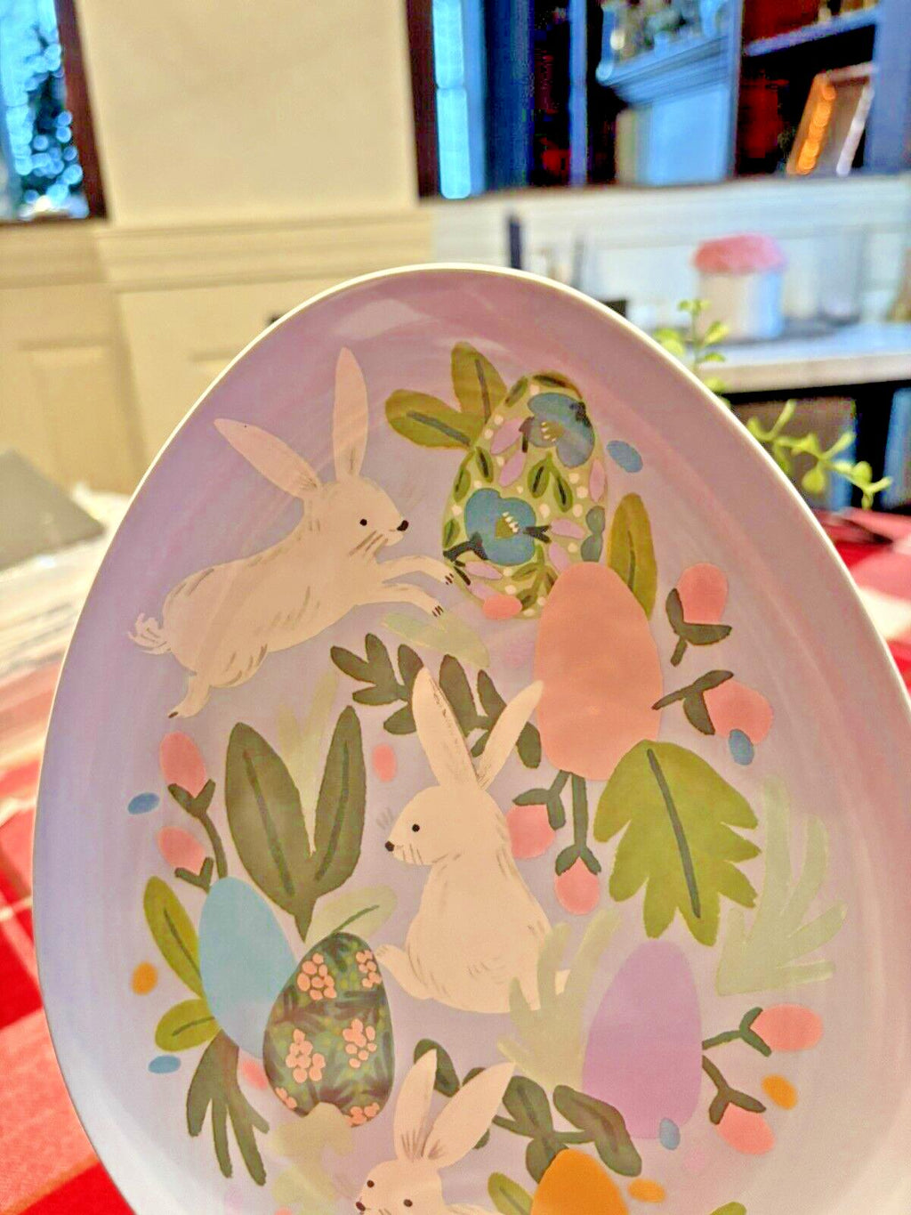 Disney Pottery Barn holiday Plate Peter rabbit Easter Bunny party gift floral a