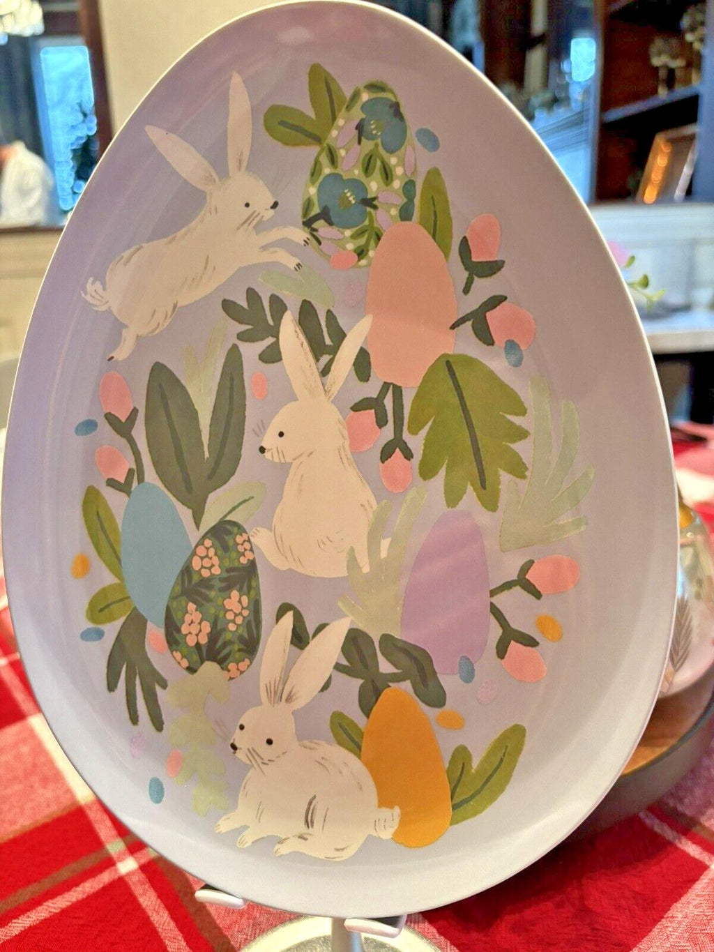 Disney Pottery Barn holiday Plate Peter rabbit Easter Bunny party gift floral a