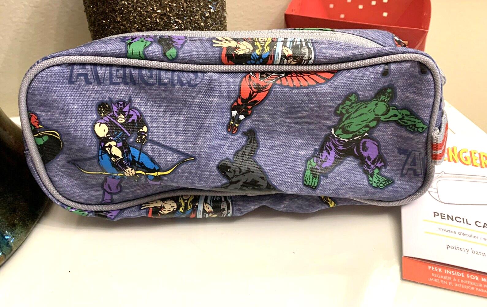 School Pottery barn Flash Batman Lunch bag+Marvel Pencil case Avengers pre k .