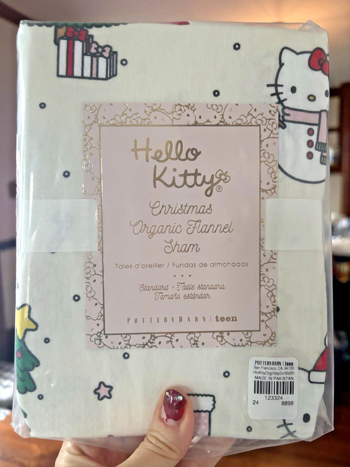 Pottery Barn Disney pillow sham HELLO KITTY Holiday gift party birthday Girl bow