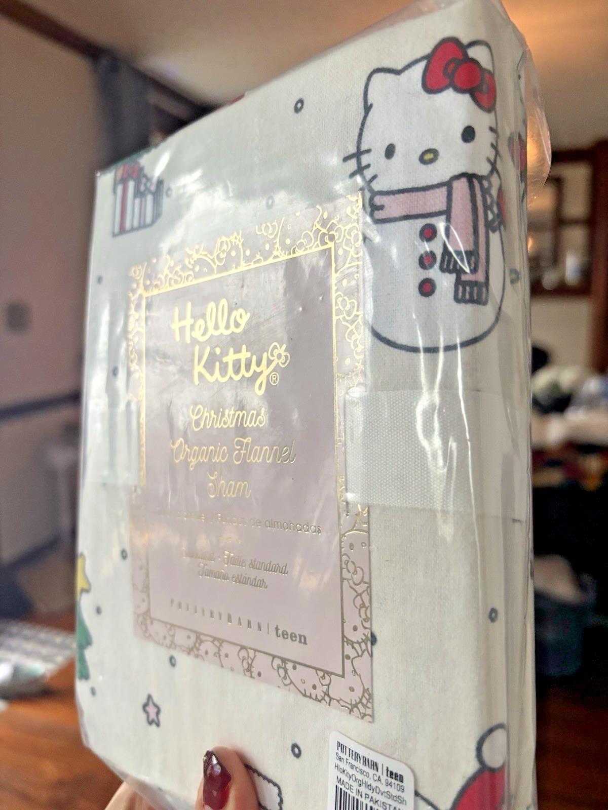 Pottery Barn Disney pillow sham HELLO KITTY Holiday gift party birthday Girl bow
