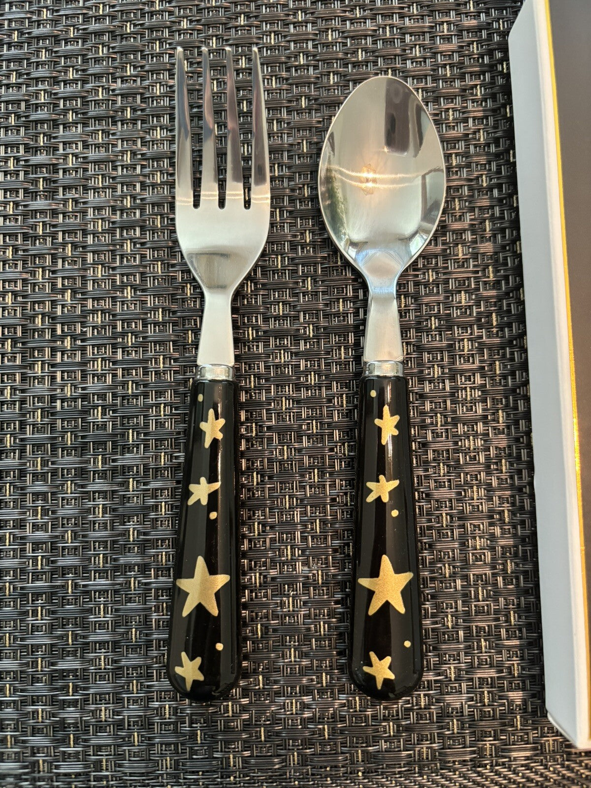 Pottery barn Utensil Set lunch Disney school Holiday Halloween Star Gold party =