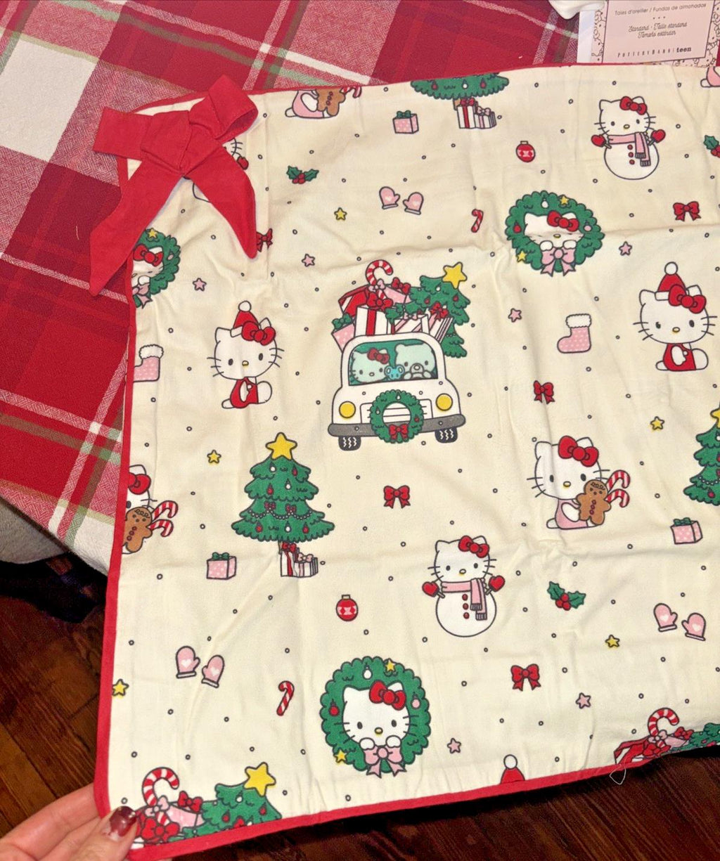 Pottery Barn Disney pillow sham HELLO KITTY Holiday gift party birthday Girl bow