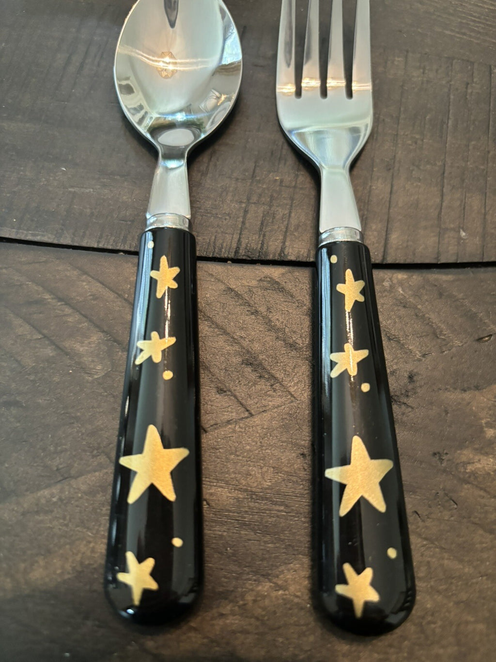 Pottery barn Utensil Set lunch Disney school Holiday Halloween Star Gold party =