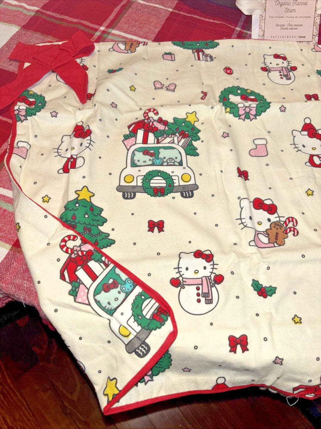 Pottery Barn Disney pillow sham HELLO KITTY Holiday gift party birthday Girl bow