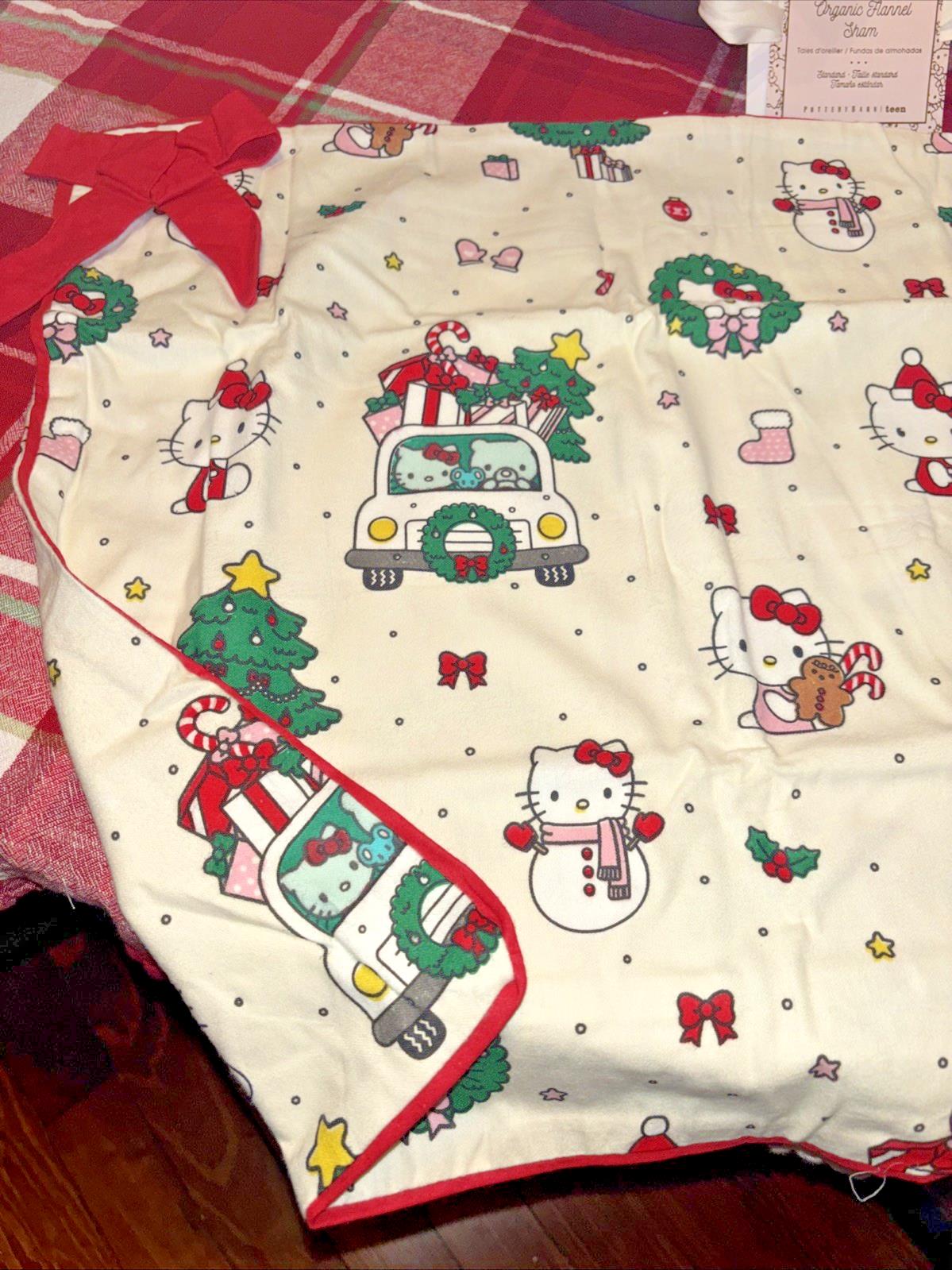 Pottery Barn Disney pillow sham HELLO KITTY Holiday gift party birthday Girl bow