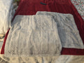 Pottery Barn Christmas bed holiday Pillow Sham fur velvet party Ski gray Set 2 "