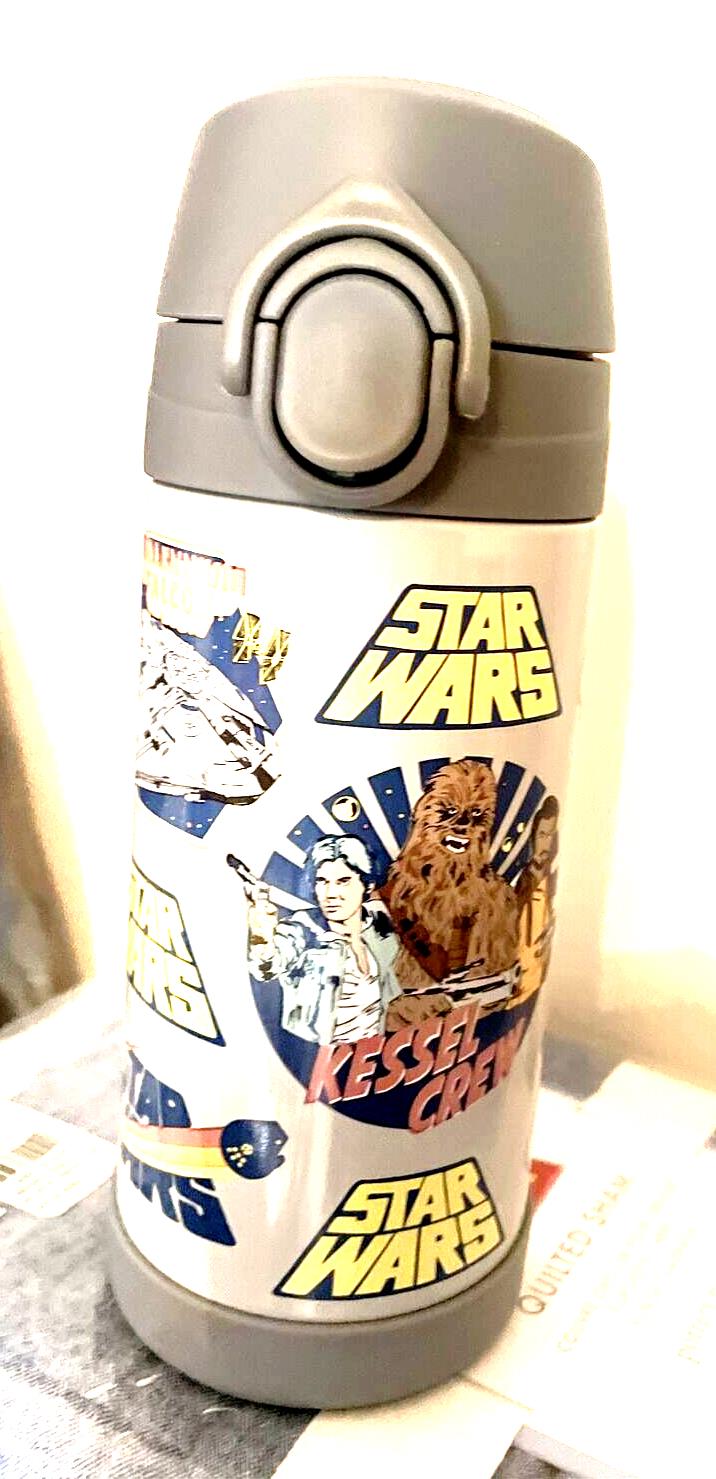 School Disney Pottery barn STAR WARS boy WATER BOTTLE Jedi space gift droid ??.