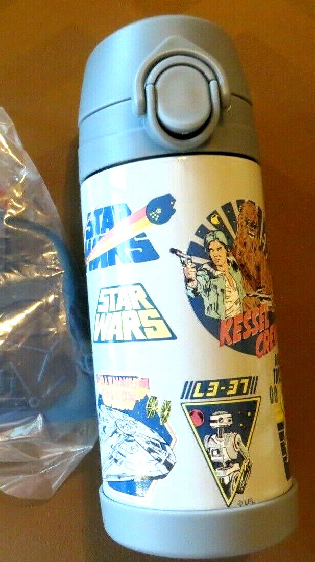 School Disney Pottery barn STAR WARS boy WATER BOTTLE Jedi space gift droid ??.