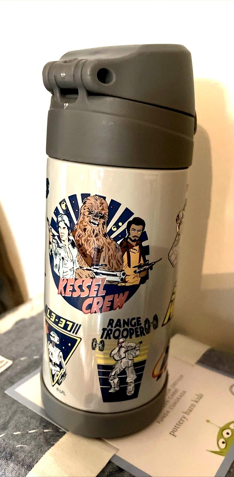 School Disney Pottery barn STAR WARS boy WATER BOTTLE Jedi space gift droid ??.