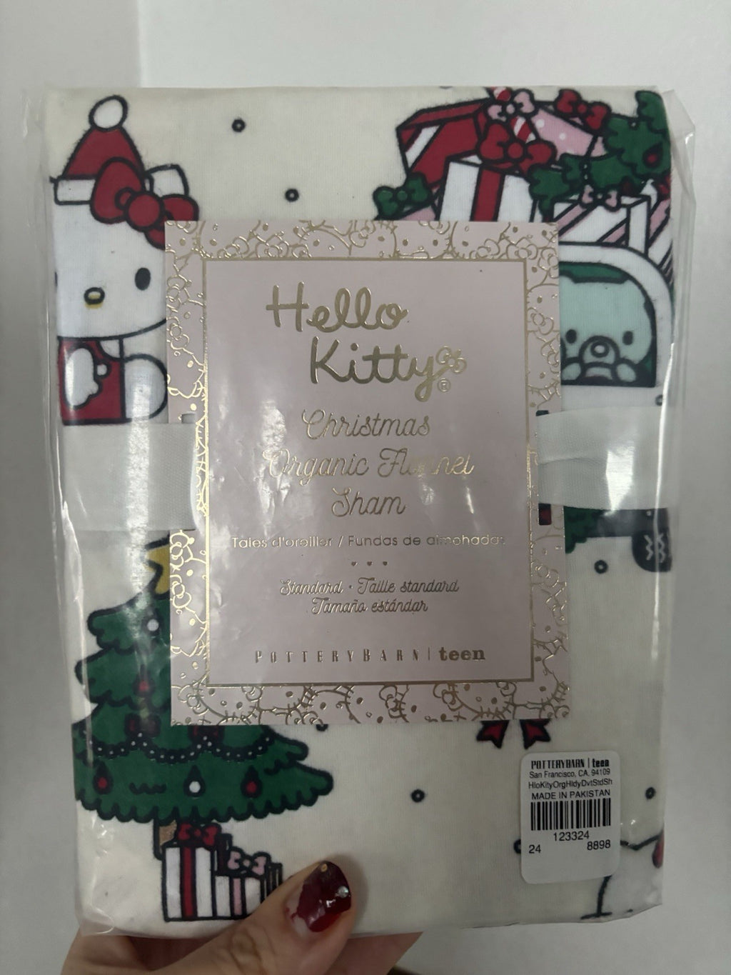 Pottery Barn Disney pillow sham HELLO KITTY Holiday gift party birthday Girl bow