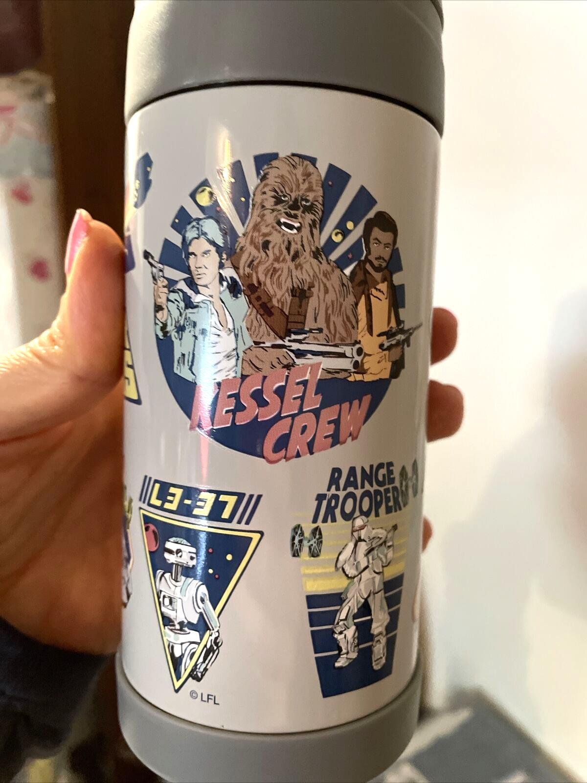 School Disney Pottery barn STAR WARS boy WATER BOTTLE Jedi space gift droid ??.