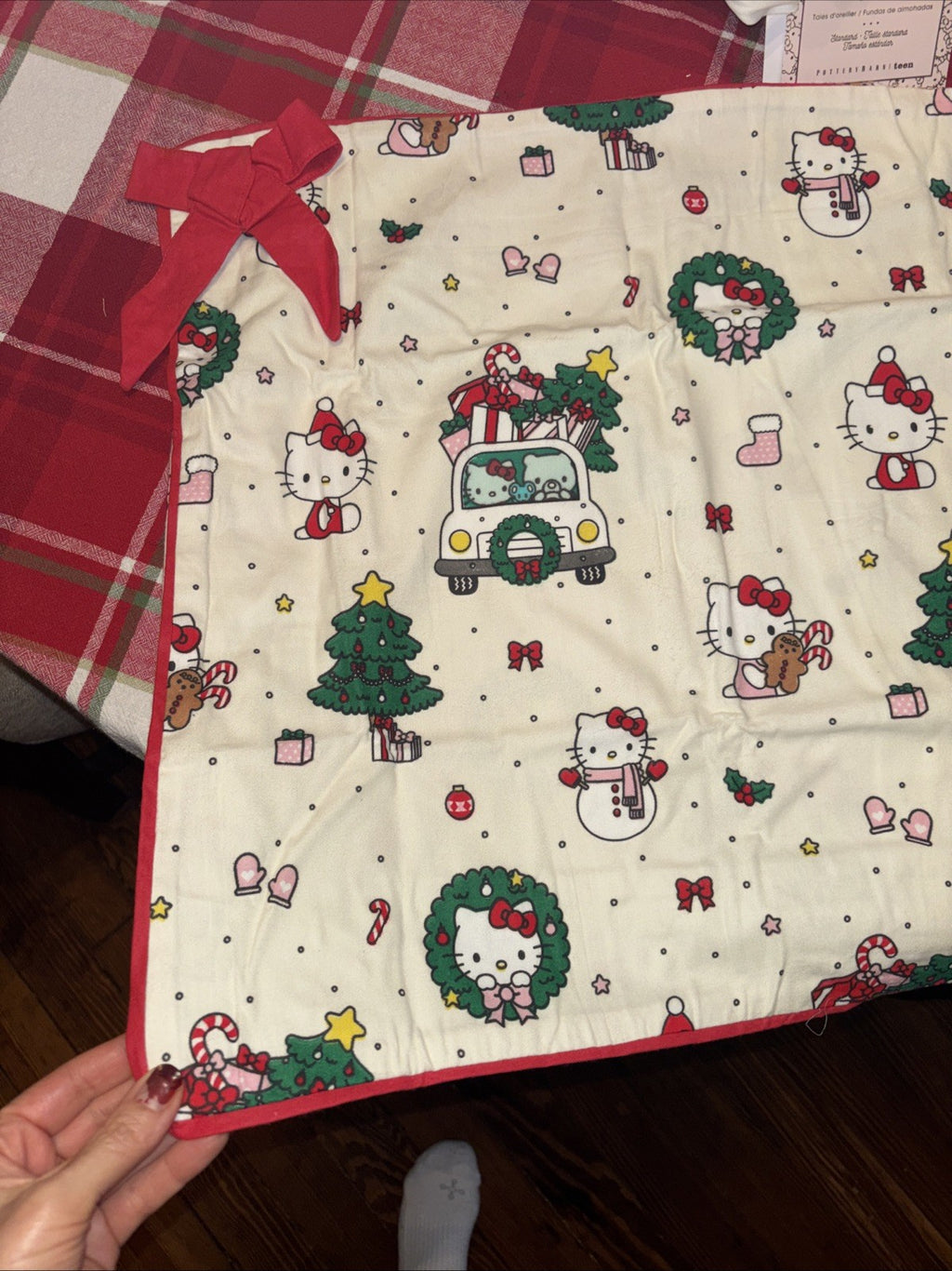 Pottery Barn Disney pillow sham HELLO KITTY Holiday gift party birthday Girl bow
