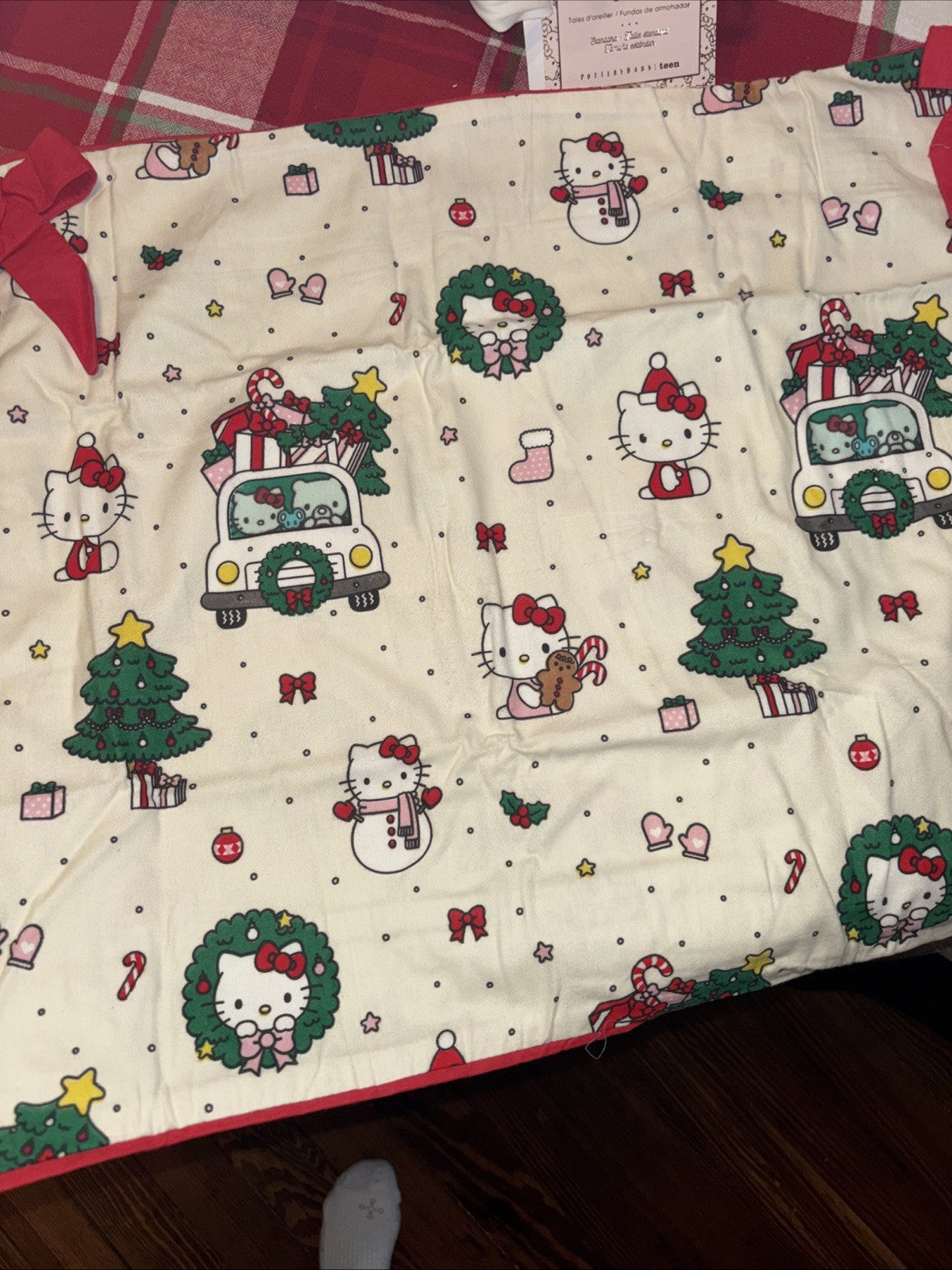 Pottery Barn Disney pillow sham HELLO KITTY Holiday gift party birthday Girl bow