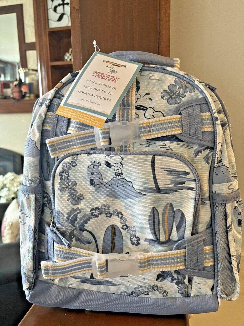 Pottery Barn school SNOOPY Disney Backpack Peanuts Travel bag utensil Pre k  . /